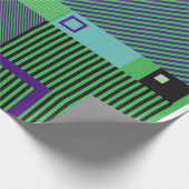 Het  memphis de stijlpatroon van de mode van de he cadeaupapier (Hoek)