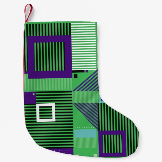 Het memphis de stijlpatroon van de mode van de he kleine kerstsok (Voorkant)
