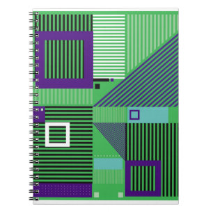 Het memphis de stijlpatroon van de mode van de he notitieboek