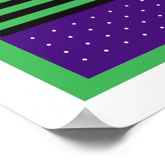 Het memphis de stijlpatroon van de mode van de he poster (Hoek)