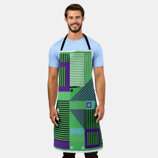 Het  memphis de stijlpatroon van de mode van de he schort (Gedragen)