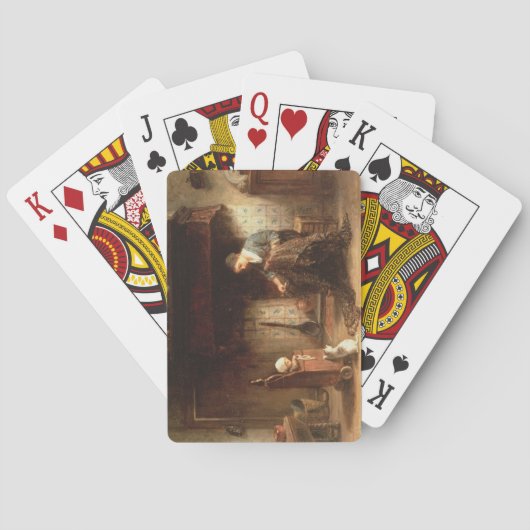Het Mending van de Netten (olie op paneel) Pokerkaarten (Achterkant)