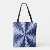 Het mengen in blauwe golven... tote bag (Achterkant)