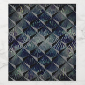 Het mengen van 3D-vierkantjes met de achtergrond v Wijn Etiket (Enkel label)