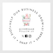 Het mengen van boog de Sociale media volgen Venste Raamsticker (Vel)