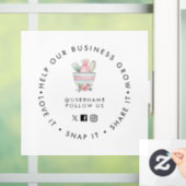 Het mengen van boog de Sociale media volgen Venste Raamsticker (Huis)