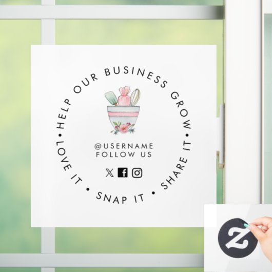 Het mengen van boog de Sociale media volgen Venste Raamsticker (Huis)