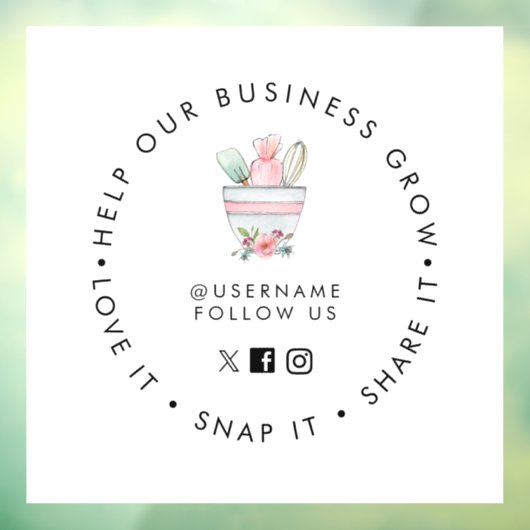 Het mengen van boog de Sociale media volgen Venste Raamsticker (Vel 3)