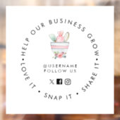 Het mengen van boog de Sociale media volgen Venste Raamsticker (Vel 2)