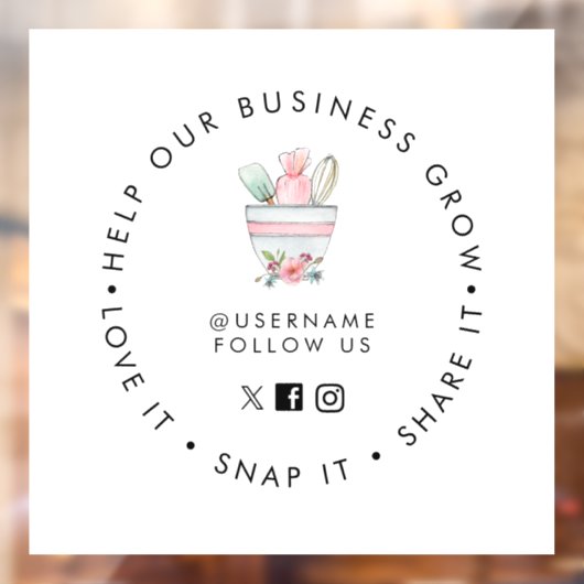 Het mengen van boog de Sociale media volgen Venste Raamsticker (Vel 2)