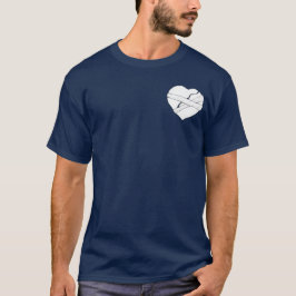 Het mengen van een Gebroken Schets van het Hart T-shirt