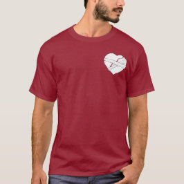 Het mengen van een Gebroken Schets van het Hart T-shirt