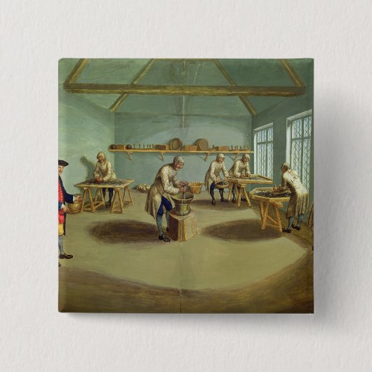 Het mengen van het poeder vierkante button 5,1 cm (Voorkant)