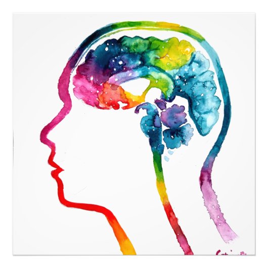 Het menselijk brein foto afdruk (Voorkant)