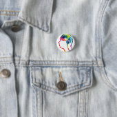 Het menselijk brein ronde button 3,2 cm (In situ)