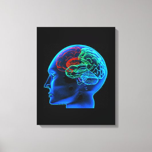 Het menselijk brein stretched canvas print (Voorkant)