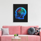 Het menselijk brein stretched canvas print (Insitu (Woonkamer))