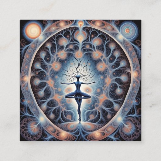 Het menselijk cerebrum is misschien wel een van de vierkante visitekaartje (Voorkant)