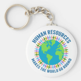 Het menselijk potentieel maakt de wereld Rond Rep Sleutelhanger