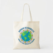 Het menselijk potentieel maakt de wereld Rond Rep Tote Bag (Voorkant)