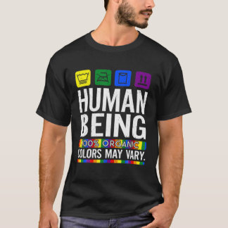 Het menselijk zijn 100% organische kleuren kan de  t-shirt
