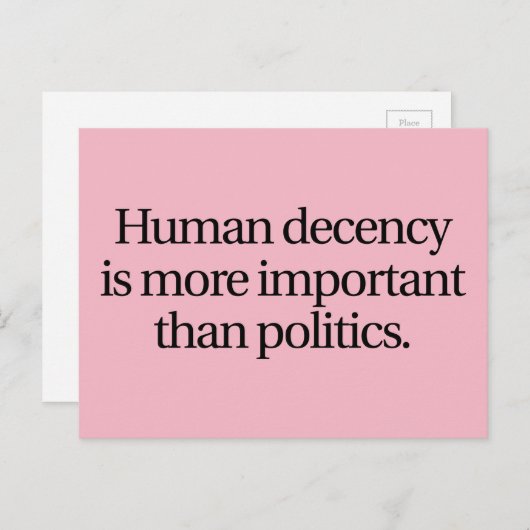 Het menselijke Briefkaart van het Fatsoen (Voorkant / Achterkant)