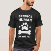 Het menselijke ontwerp van de dienst Pet Funny Dog T-shirt (Voorkant)