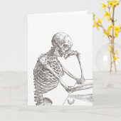 Het menselijke Wenskaart van het Skelet Kaart (Gele Bloem)