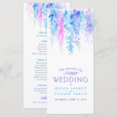 Het menu blauw waterval bloem kunst aquarel pakket (Voorkant / Achterkant)