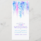 Het menu blauw waterval bloem kunst aquarel pakket (Voorkant)