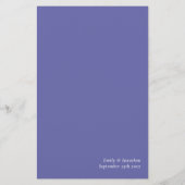 Het menu Blauwe bruiloft voor budgetscript (Achterkant)