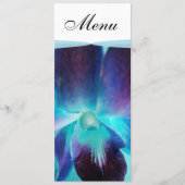 Het menu Blauwe orchid Wedding (Voorkant)