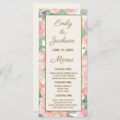 Het Menu Blinde Ontvangst van het huwelijk Blush P (Voorkant / Achterkant)