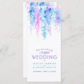 Het menu blue cascading floral art waterverf pack (Voorkant / Achterkant)