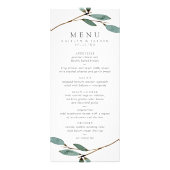 Het menu Botanische Bliss Wedding Collectie (Voorkant)