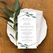 Het menu Botanische Bliss Wedding Collectie