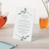 Het menu Botanische Bliss Wedding Collectie Reclamebord Met Voetstuk (Insitu)