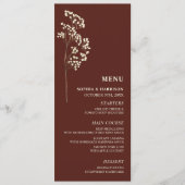Het menu Breath Wedding door Gypsophila Dark Red B (Voorkant)