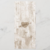 Het menu Collectie van het carved Heart Wedding (Achterkant)