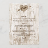 Het menu Collectie van het carved Heart Wedding (Voorkant)
