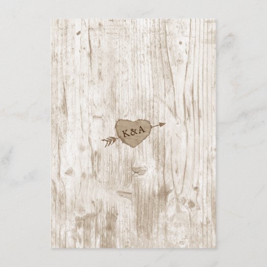 Het menu Collectie van het carved Heart Wedding (Achterkant)