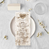 Het menu Collectie van het carved Heart Wedding