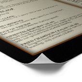 Het menu Den Tavern van Dragon Poster (Hoek)