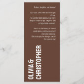 Het menu Drinken met tekst Minimalistisch Vet (Achterkant)