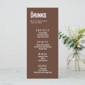 Het menu Drinken met tekst Minimalistisch Vet (Staand voorkant)
