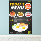 Het menu Fast Food Canvas Afdruk (Insitu (Houten vloer))