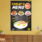 Het menu Fast Food Canvas Afdruk (Insitu (Woonkamer))