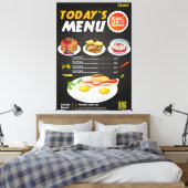Het menu Fast Food Canvas Afdruk (Insitu (Slaapkamer))