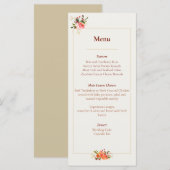 Het menu Floral van de Waterverf van de Kleuren va (Voorkant / Achterkant)