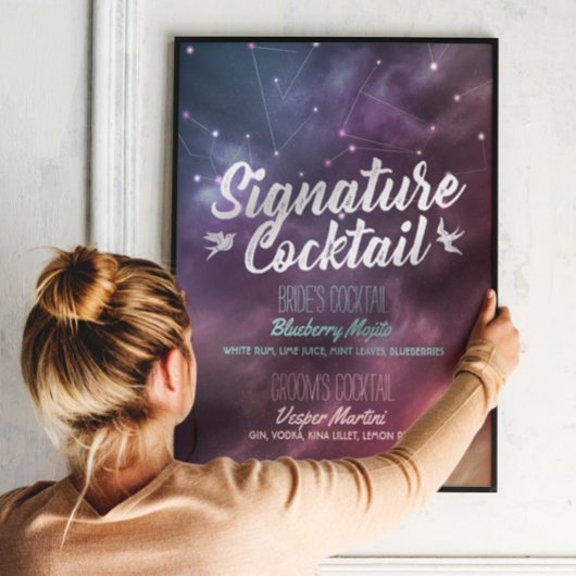 Het Menu Galaxy Constellations van het Menu van de Poster
